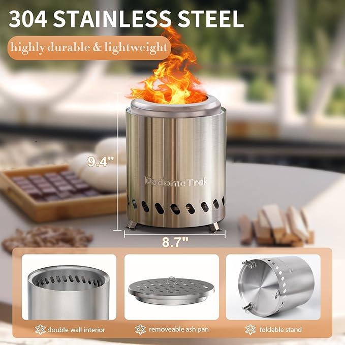 Tabel Top Fire Pit Mini, Portable Firepit Outdoor, 8.7 Inch Tabletop Firepit Inky