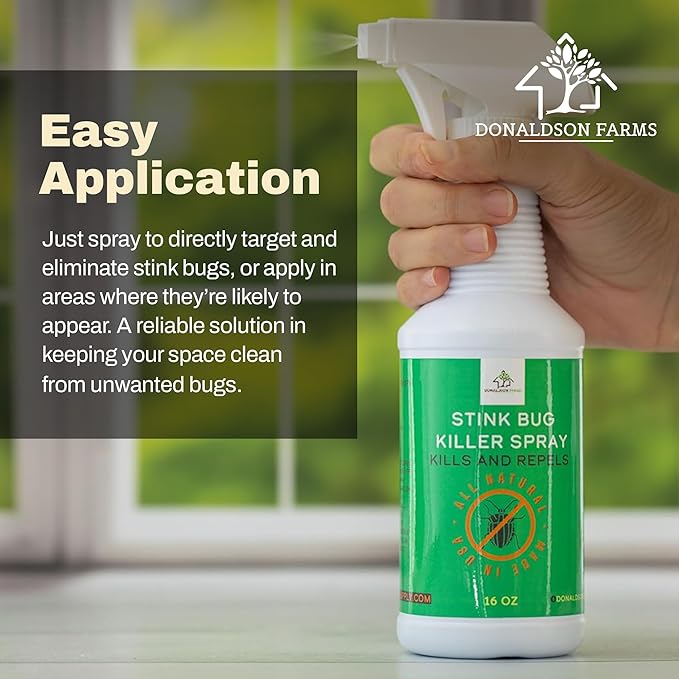 Stink Bug Killer Spray - Unscented & Nature-Derived Formula for Garden, Indoor & Outdoor Home Protection, Long-Lasting Defense Against Stink Bugs & Other Stinky Bug Invaders - 16 oz