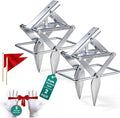 2 PCs Mole Traps Scissors, Reusable Silver Galvanized Steel Scissor Trap for Outdoor Lawn Use & Garden, Easy to Use Design Ensures Quick Capture of Moles Gophers