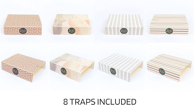 Insect Sticky Traps “BUG beds” Decorative Glue Pads, Aesthetic, Non-Toxic, Indoor, Pest Control- Mouse, Spider, Bed Bug, Cockroach, Brown Recluse, Cricket, Grasshopper, Gecko, Beetle, Scorpion