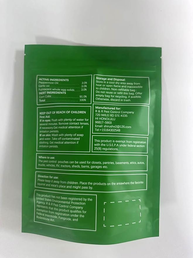 Pest Control, Mice Repellent Indoor, Mouse Repellant Pouches, Rodent Repellent, Peppermint to Repel Ant, Roach & Spider, Rat Deterrent for House, Keep Mice Away, Effective for 60-90 Days-10P