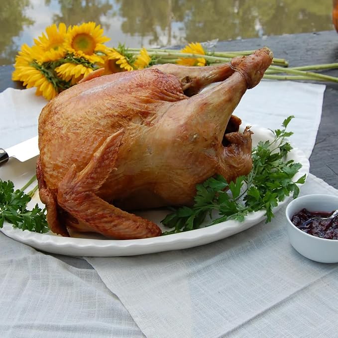 Turkey Fryer 42 Quart Grand Gobbler Aluminum Oversized Stockpot Poultry Rack Hook Thermometer Injector Fork Knife Pair of Fry Gloves Perfect For Large to X Large Turkeys
