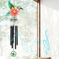MUMTOP Hummingbird Wind Chimes for Outside, Metal Deep Tone Memorial Sympathy Wind Chime Windchimes with Flower for Patio, Outdoor,Garden,Yard,Window,Home Decor or Gifts for Women