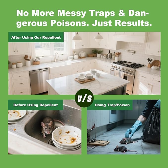 Mice Repellent Balls, Natural Ingredients, Safe for Families