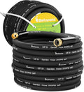 150 ft Garden Hose, 5/8 in Heavy Duty Water Hose, Flexible and Durable, Lightweight Rubber Hybrid Hose, Leak-Free Connections, Male to Female Fittings, BT150B, Black