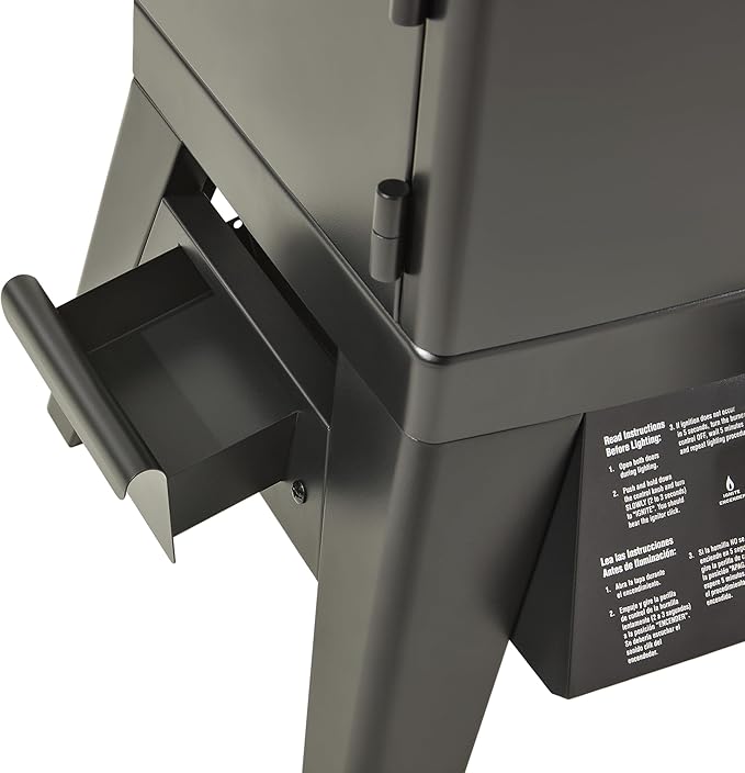 Propane Smoker with Cover, Vertical Gas Smokers Grill with Temperature Control Outdoor Heavy Duty Three Removable Smoking Shelves, New-Model Black