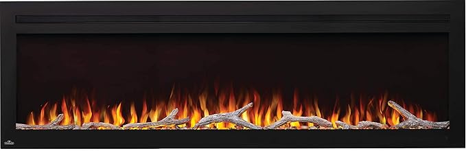 Napoleon Purview 72 inch Wall Mount Electric Fireplace - Black, NEFL72HI