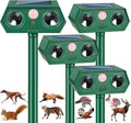Ultrasonic Animal Repellent Outdoor, 4 Pack Solar Cat Repeller with Motion Sensor - Effective Raccoon, Squirrel, Rabbit, Dog, Skunk for Yard, Garden and Lawn