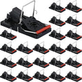 Qualirey 24 Pcs Mouse Traps Plastic Snap Rat Trap Bulk Reusable Quick Effective Safe for Indoor Outdoor Home House Warehouse Garden Kitchen 3.86 x 1.81 x 2.17 Inch (Black,Red)