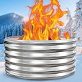 32 Inch Outdoor Fire Pit Ring,17'' Taller High Heat Resistant Wood Burning Firepit & Fireplace for Outside, Heavy Duty Galvanized Steel Fire Pits Bowl for Backyard Bonfire, Patio, Camping, Round