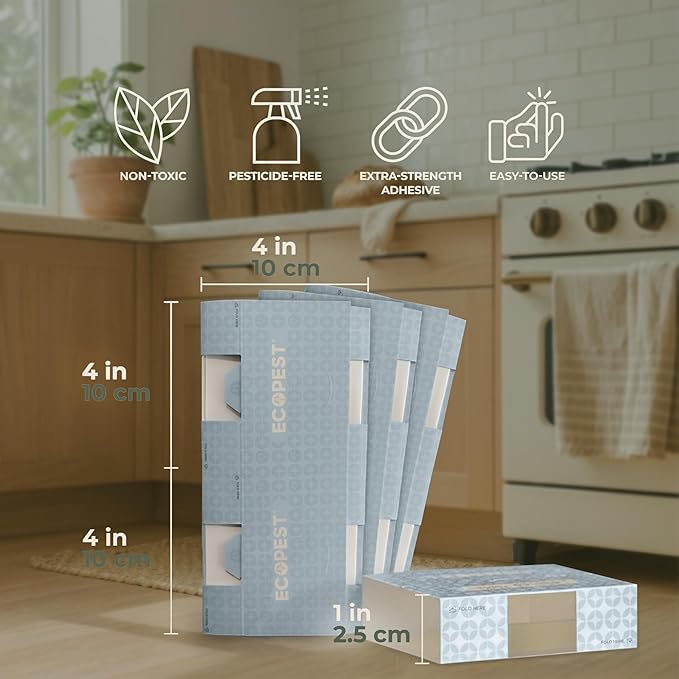 Spider Traps – 20 Pack | Sticky Indoor Glue Trap for Spiders and Other Bugs and Crawling Insects | Adhesive Spider Bait Trap, Monitor, Killer and Detector for Pest Control