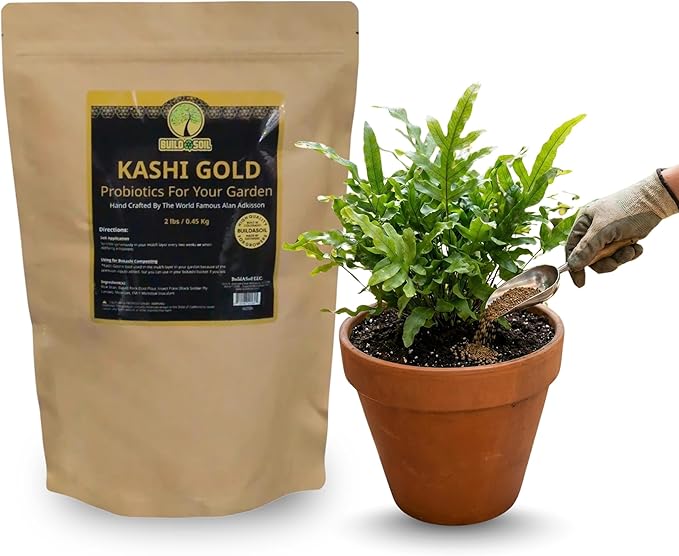 BuildASoil Kashi Gold Bokashi Compost Starter 2 lbs. Organic Compost Activator with EM-1 Effective Microorganisms, Fermentation Bacteria for Composting & Gardening, Premium Bokashi Bran Soil Enhancer