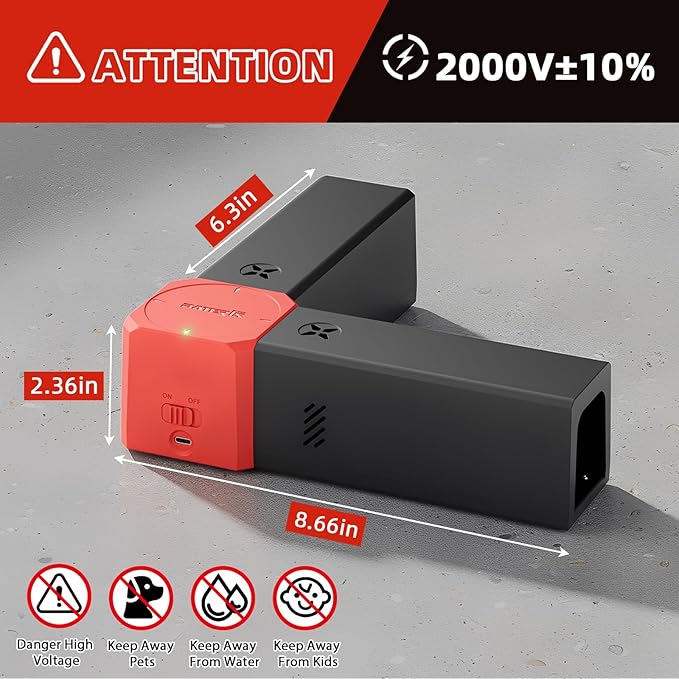Electric Mice Trap Mouse Zapper, Rat Traps Indoor for Homes with Dual-Channel, Mice Zapper with High Voltage Instant, Effective & Reusable Humane Rodent Zapper, Rodent Trap for Outdoor & Indoor