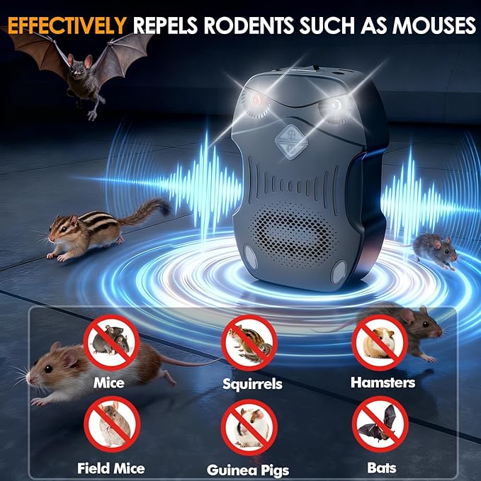 2 Pack Rodent Repellent for Car Engines, Ultrasonic Rodent Repeller for High-Efficiency Rat and Mouse Deterrent, Mouse Repellent,Rat Repellent for Car 12v 24v, Trucks, Rvs