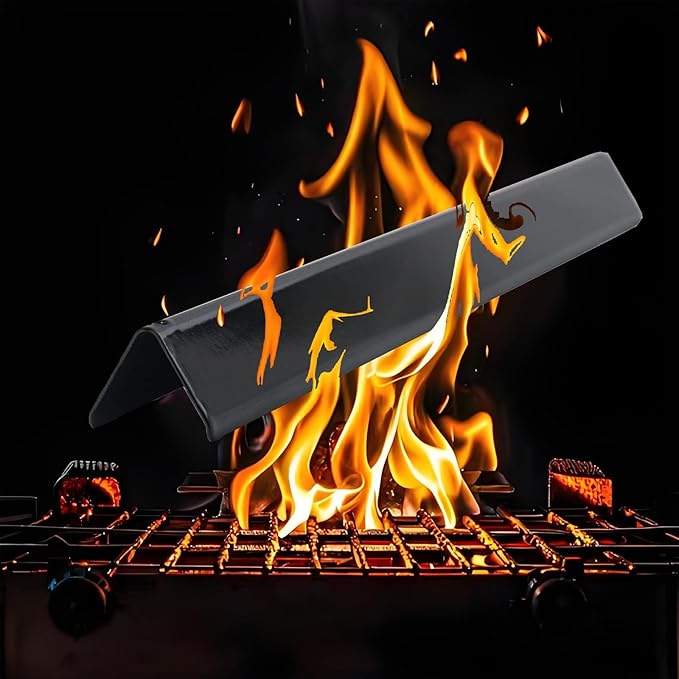 Grill Replacement Parts for Weber Genesis 300 Series Gas Grill, Porcelain Steel 17.5" Flavorizer Bars Heat Deflector for Weber E310 E320 E330 EP310 EP320 EP/CEP330 S310 S320 S330 Front Control Knob