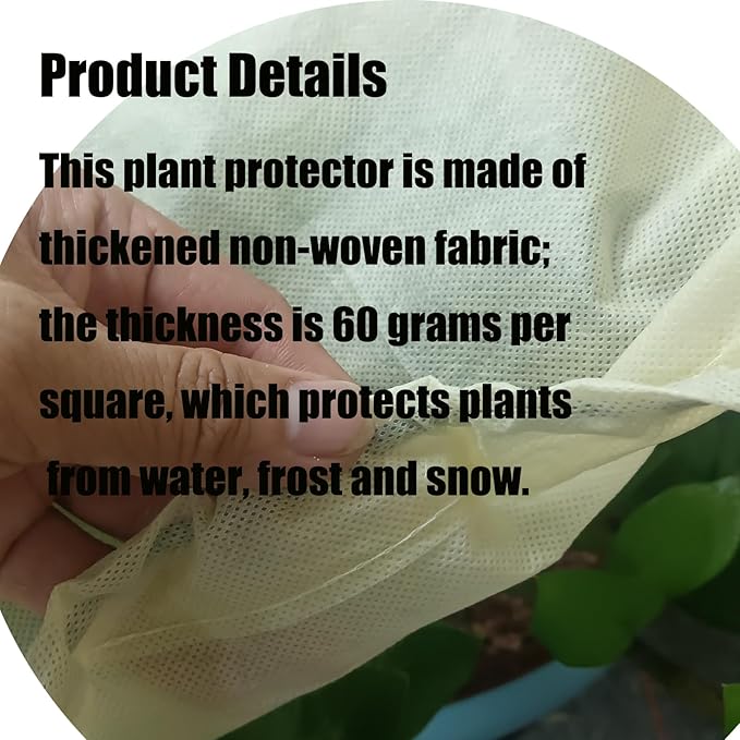 EJW Planter Cover,Frost Cloth,Plant Covers Freeze Protection,59'' x 17.7'' x 15.7'', Frost Cloths for Outdoor Plants, Planter Covers for Winter, Garden Covers for Winter 2PACK
