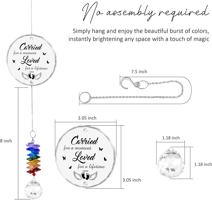 GIFTELIX Christmas Ornaments Infant Loss Gifts - Remembrance Gift - Memorial Suncatcher - Sympathy Gift for Loss of Loved One - Heaven Keepsake - Grieving Gifts for Women