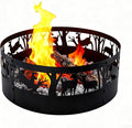 Fire Pit Ring Heavy Duty: 36X12Inch Smokeless Steel Insert for Outdoor Camping Garden Patio Backyard