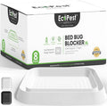 Bed Bug Interceptors – 8 Pack | Bed Bug Blocker (XL) Interceptor Traps | Extra Large Insect Trap, Monitor, and Detector for Bed Legs (White)