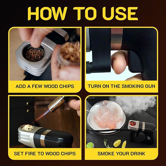 Cocktail Smoker Kit - Whiskey Smoker Kit - Smoke Infuser Birner PRO - Premium Kit, 13 PCS, with Accessories and Wood Chips - Cold Smoke for Food and Drinks - Gift for Men