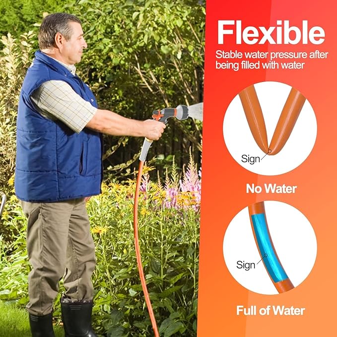 SPECILITE Garden Water Hose 10 ft x 5/8 in with Female to Female Connector, Small Leader Hose for Hose Reel, Heavy Duty, Flexible & Lightweight, Water Pipe, Outdoor Water Hose Extension Adapter