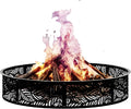 Smokeless Fire Pit Ring, 48 Inch Inner/50 Inch Outer, 11.9" Height, Heavy Duty Metal Fire Ring for DIY Fire Pits, Outdoor Above or In-Ground, Camping Garden Patio Backyard
