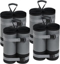 EAGLE PEAK Extra Large Weight Bags for Canopy Tent 180 lbs Leg Weights Heavy Duty Sandbags for Pop Up Canopy Gazebos Beach Tent Umbrella Greenhouse Set of 4, Gray