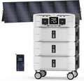IEE SP5000 7680Wh Solar Power Station, 5000W(9000 Peak) AC Output, 120V/240V Split Phase LFP Battery with 1x500W Solar Panels, 1.6h Fast Charge Portable Power Generator for Home Backup, Emergency, RV