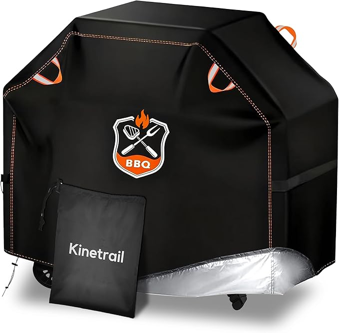 Grill Cover, Universal 58" BBQ Grill Cover for Outdoor Grill, Waterproof, Weather Resistant, Fade Resistant Gas Grill Cover with Adjustable Double Straps for Weber, Char-broil, Nexgrill, etc