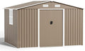Kurapika Outdoor Storage Shed, 10x8FT Large Metal Tool House with Opening and Lockable Door, for Garden, Patio, Backyard, Lawn