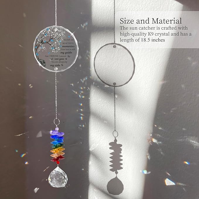 GIFTELIX Christmas Ornaments Butterfly Suncatcher - Sympathy Gift for Loss of Loved One - Memorial Suncatcher - Remembrance Gift for Loss - Grief Gifts for Women