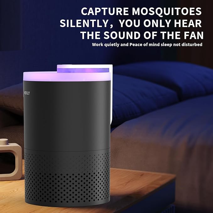 NEXLY MK029 Bug Zapper Trap Indoor in Home Mosquito Zapper Mosquito Killer Fruit Fly Traps Lamp Flying Insects Zappers House Energy Conservation UVA Zapper for Bedroom Livingroom Kitchen Basement