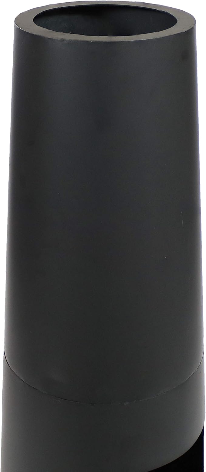 Sunnydaze Chiminea Outdoor Fireplace - Chiminea Fire Pit with Poker and Cover - Outdoor Wood-Burning Fire Pit - Black