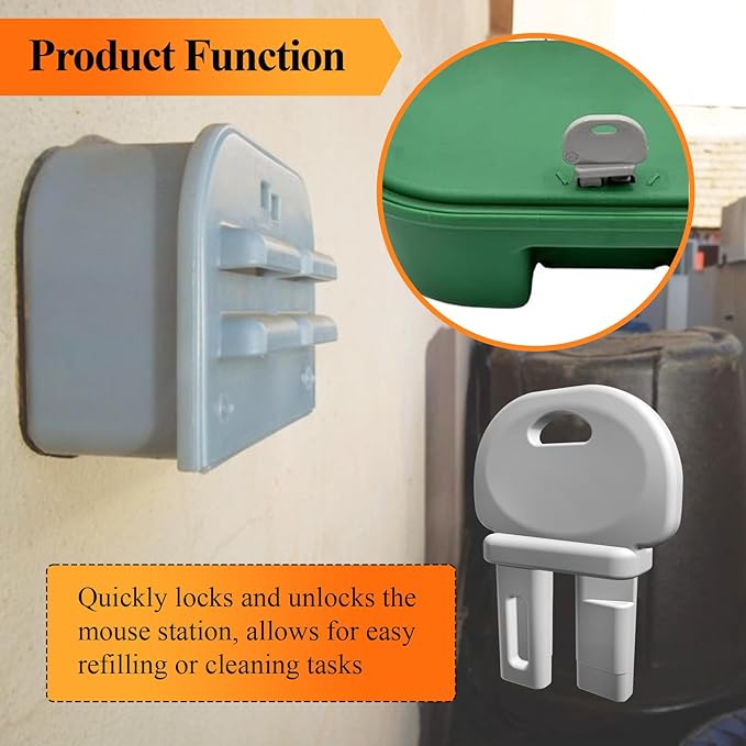 5 Pcs FBS1078 Mouse Station Key Replacement, Fit for FBS Fly Stations, EZ Klean Rat Station, in Home & Commercial Environment
