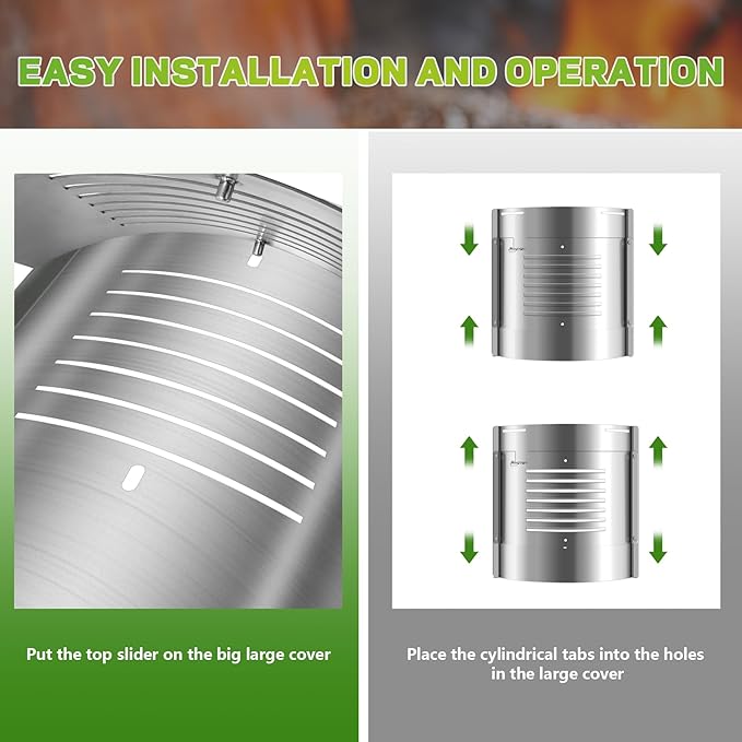 PB1230 Flame Broiler Kit for Pit Boss 1230 Series Combo Pellet Grill,Sliding Cover Bottom Kit for Pit Boss Replacement Parts PB1230SP,PB1230CC,PB1230G,PB1100PSC2,PB550G Pellet Smoker Accessories