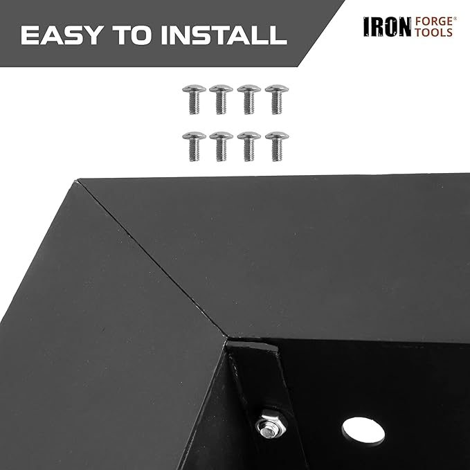 Iron Forge Tools Square Fire Pit Ring 36 Inch Outer/30 Inch Inner - Outdoor Heavy Duty Metal Smokeless Fire Ring Insert Liner - Patent Pending (36x30x10)