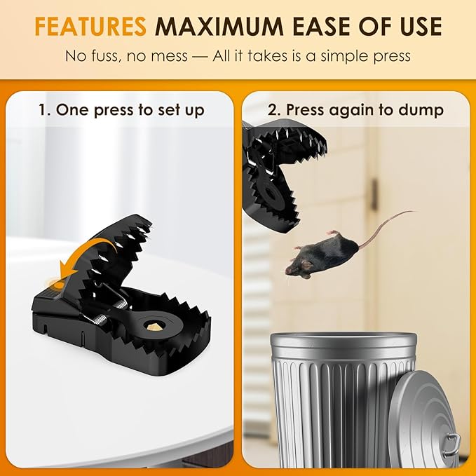 2 Pack Unstoppable Extra Large Squirrel Rat Traps Outdoor, Escape Proof Squirrel Traps That Kill Instantly, Simple, Reliable and Reusable