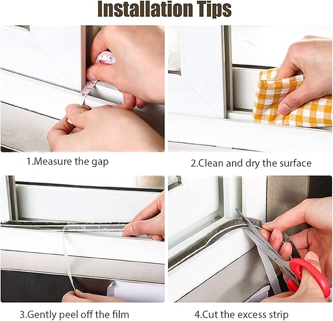Weather Stripping Door Window Seal Strip 33 Ft, Selfadhesive Strong Adhesion, soundproofing, Draft Blocker, Dustproof, Suitable for Doors and Windows Cabinet Doors, 0.35 Wide X 0.35 Inch Thick, Gray