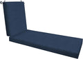 Honeycomb Outdoor Essentials Chaise Lounge, 21 x 70, Hampton Texture Navy Chair Cushion for Patio Furniture