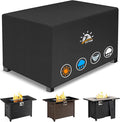 Zettum Fire Pit Cover Rectangular 44 Inch - Outdoor Fire Table Cover Rectangle Heavy Duty & Waterproof, 600D Patio Propane Gas Firepit Cover Rectangular Fade & Weather Resistant - 44 x 32 x 24 Inch
