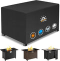 Zettum Fire Pit Cover Rectangular 42 Inch - Outdoor Fire Table Cover Rectangle Heavy Duty & Waterproof, 600D Patio Propane Gas Firepit Cover Rectangular Fade & Weather Resistant - 42 x 24 x 24 Inch
