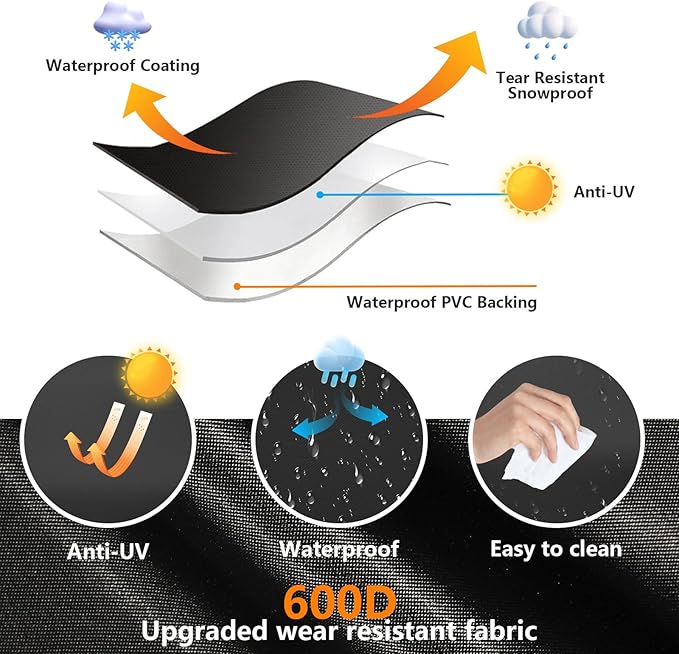 Smoker Cover for Pit Boss Grills PBV3G1 Vertical Smoker, 600D Waterproof Grill BBQ Cover for Pit Boss 3 Series Propane Gas Smoker PBV3G1-23" D x 22" W x 47" H