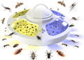 Flea Trap for Inside Your Home with 3 Sticky Pads, Flea Light Traps Kills Fleas in House, Hanging Flea Lamp with USB Cable and Led Light Pest Control for Bug Moth Gnat Indoor and Outdoor