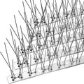 OFFO Bird Spikes with Stainless Steel Base, Durable Bird Spikes Arrow Pigeon Spikes Fence Kit for Keeping Small Bird, Crows and Woodpeckers Away, Covers 17 Feet(5.2m)