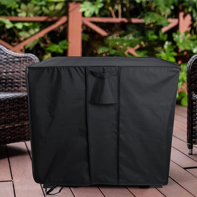 Outdoor 28 inch Rectangular Table Top Propane Fire Pit Cover, 40,000 BTU Tabletop Gas Firepit Cover for Patio,Outdoor Portable Fireplace Rectangular Fire Cover - 28 x 7 x 8 Inch