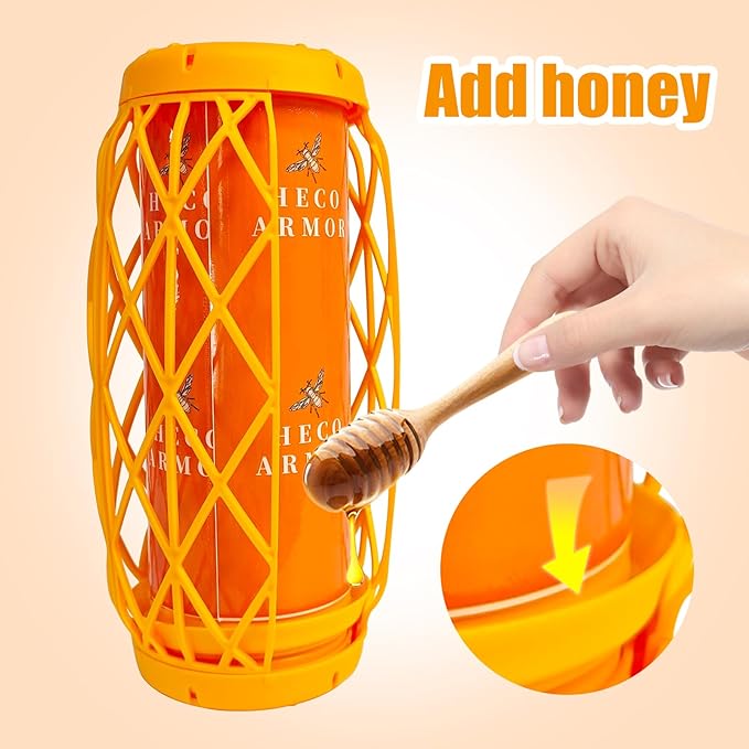 Wasp Traps Outdoor Hanging, Bee Traps for Outdoor Yellow Jacket Bee Catcher Trap, 6 PCS Refillable Sticky Papers, Fly Bug Insect Deterrent Killer 2 Pack