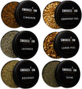 Wood Chips for Cocktail Smoker 4 oz tins. Cinnamon, Thyme, Rosemary, Lemon Peel, Grapefruit Peel and Lavender (6-Pack All Herbs & Spices)