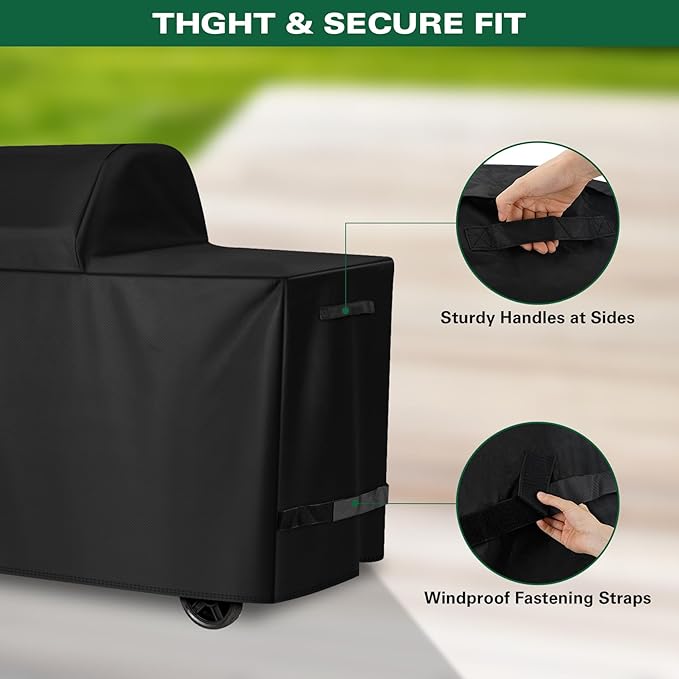 Heavy Duty 600D Grill Cover Fit for Traeger Grills BAC776 Woodridge Pro Grill Cover and Woodridge Elite Cover, Woodridge Pro Replacement Grill Accessories
