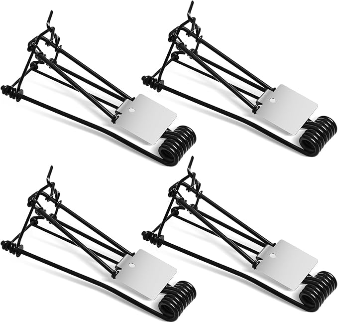 Qualirey 4 Pcs Outdoor Gopher Trap Easy Set Mole Trap Weather Resistant Gopher Killer Vole Killer for Lawn Garden Farm (Black)