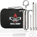 Meat Injector Syringe Kit with 3 Professional Marinade Injector Needles and Travel Case for BBQ Grill Smoker, Turkey and Brisket; 2-oz Large Capacity, Both Paper User Manual and E-Book